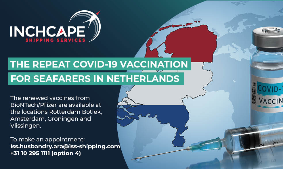 Repeat COVID-19 vaccination for seafarers in Netherlands