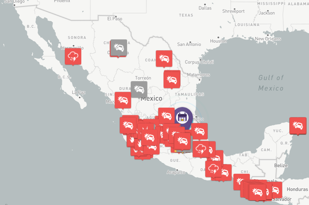 Mexico Security Situation map